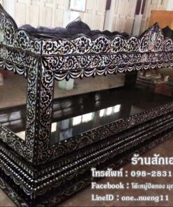 โลงแก้ว ฝังมุก ลายไทย 
