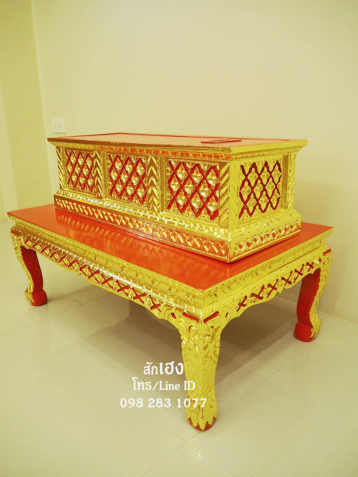 ตู้พระอภิธรรม ลายดอกพิกุล