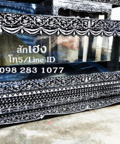 โลงแก้ว ไม้สัก ลายไทย (ไม่มีกระจัง)