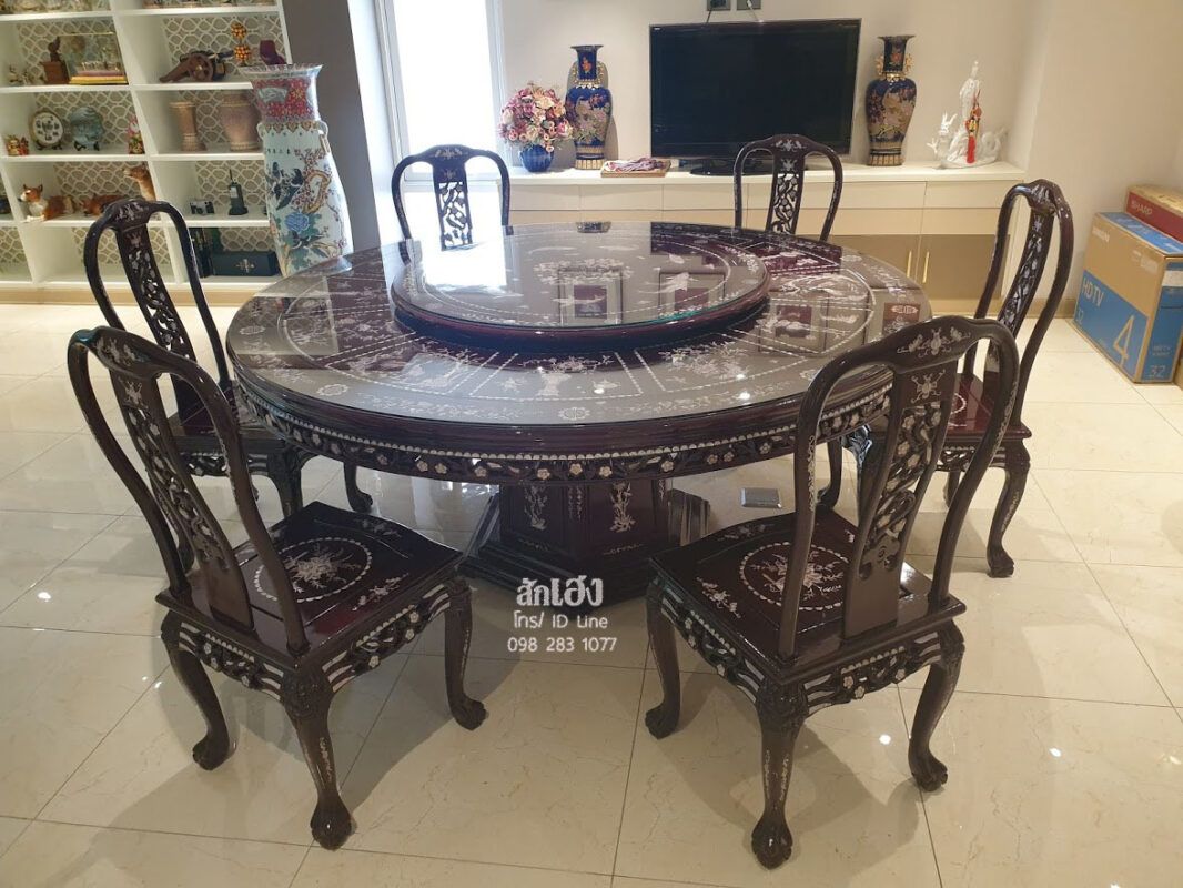 โต๊ะกินข้าว ฝังมุก